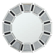 Espelho de suspensão de cristal com diamante em MDF